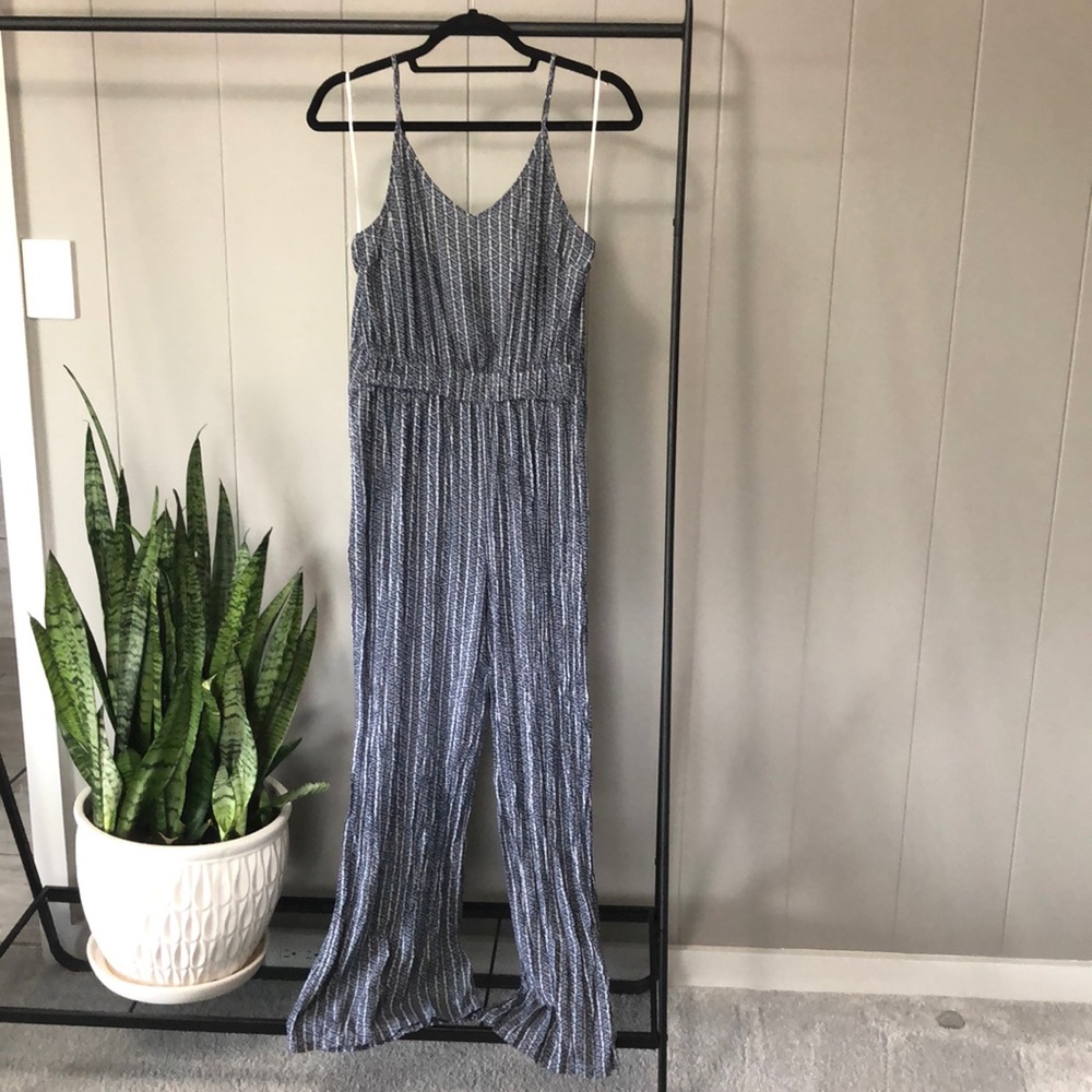 ADJUSTABLE STRAP ELASTIC BAND WAISTLINE JUMPSUIT